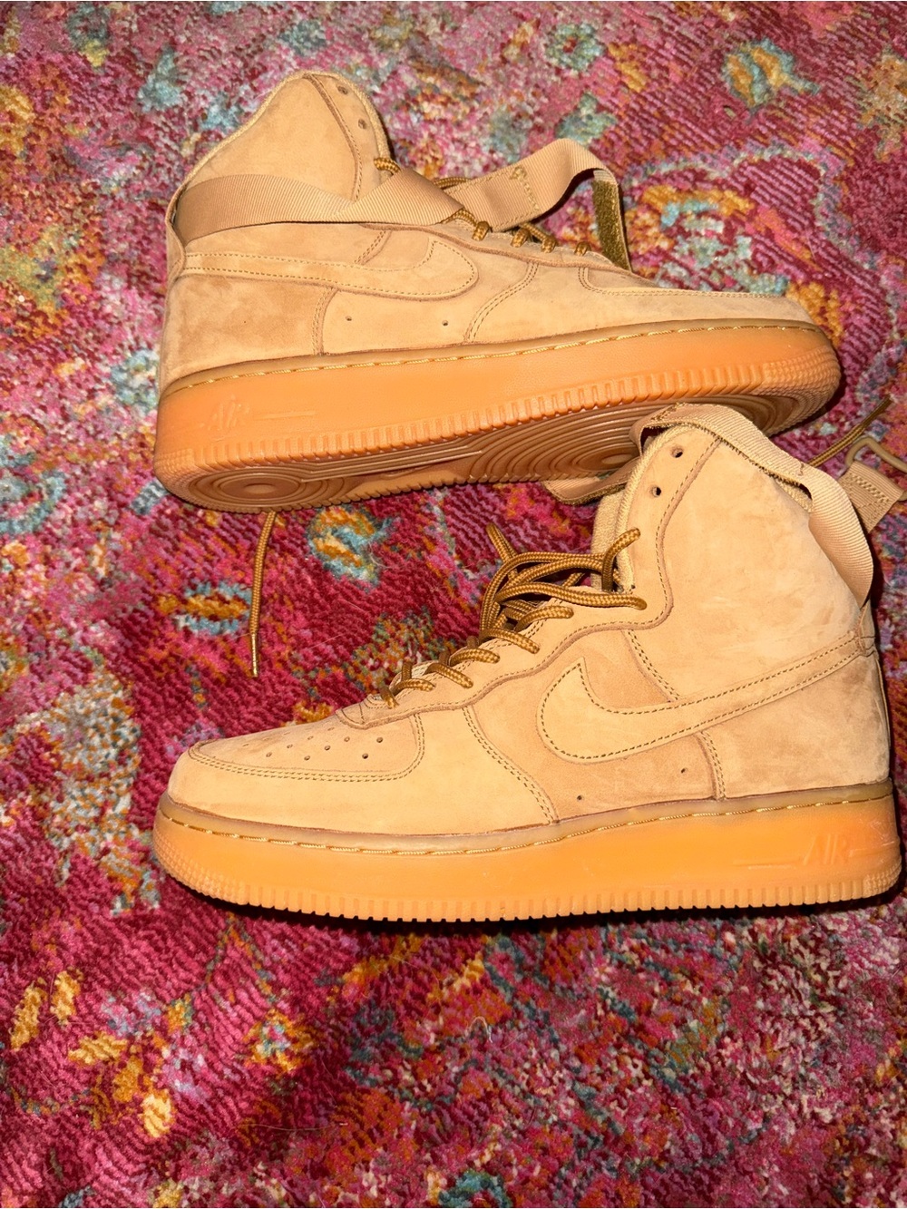 Nike High-Top Suede Sneakers - Wheat/Tan